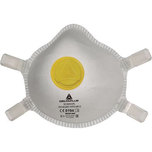 LOT DE 10 MASQUES PLIABLES FFP2 V+P AVEC VALVE - DELTA PLUS