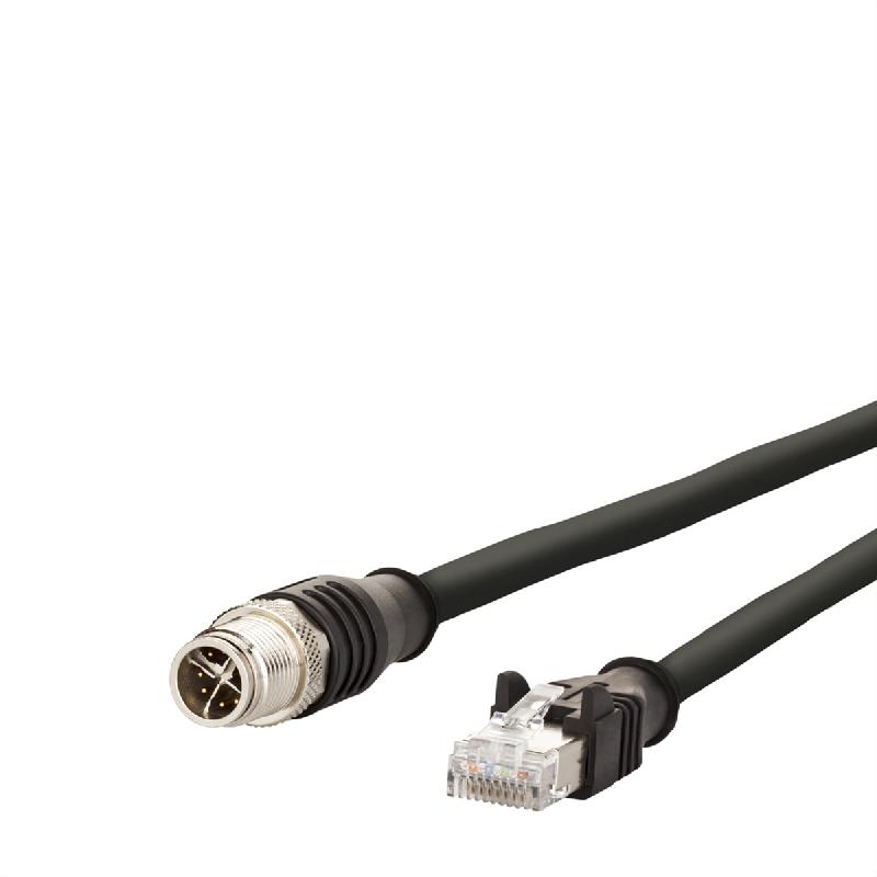 METZ CONNECT Câble Ethernet industriel M12-RJ45, codage X, noir, 5 m_0