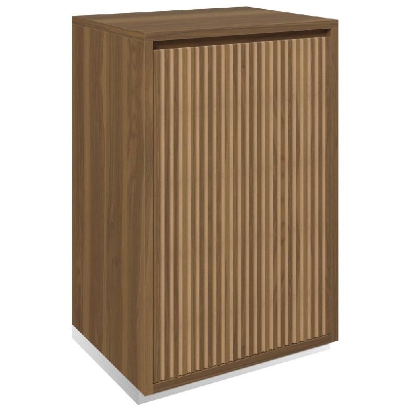 Meuble Vertigo T01 2 tiroirs à l'anglaise  MDF naturel et olivier 60x47x93cm_0