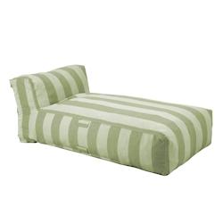 Oviala Business Méridienne rayé pour salon de jardin modulable vert cactus - vert polyester 114273_0
