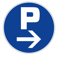 PANNEAU PARKING FLÈCHE DROITE