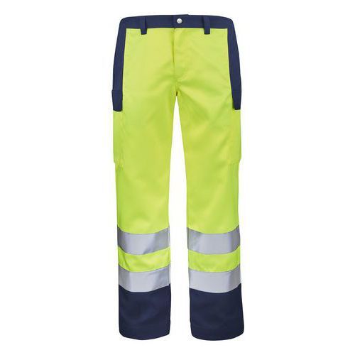 PANTALON FLUO BASE XP JAUNE FLUO / MARINE 1 - CEPOVETT SAFETY