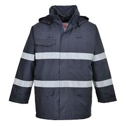 Portwest - Parka de pluie multi-risques BIZFLAME - Bleu Marine Taille S - Protection anti-flamme et imperméable_0