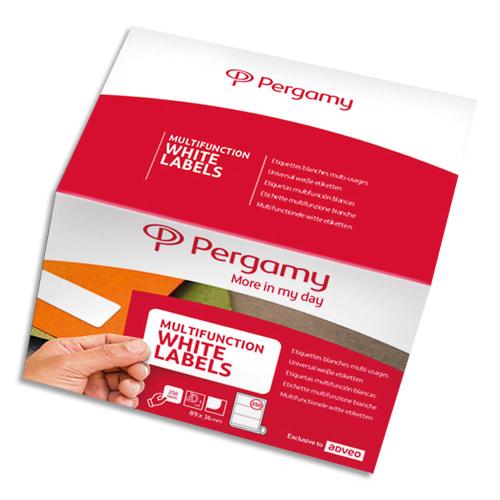 Pergamy boîte 250 étiquettes 89x36mm multi-usage en rouleau. Coins arrondis_0