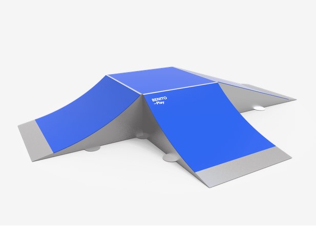 Fun Box 60 - Rampe skate modulaire JSK1026-K en acier galvanisé et polyester résistant_0