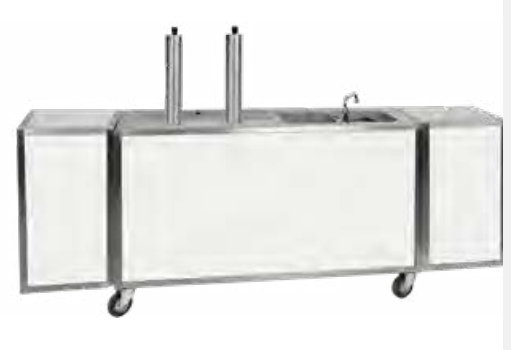Roll bar à bière - Tirage mobile froid GT158 avec 2 tablettes pliables et accessoires de cuisine_0