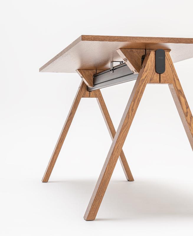 Table haute Viga - MDD - Oui, 180, Placage chêne cuivré_0