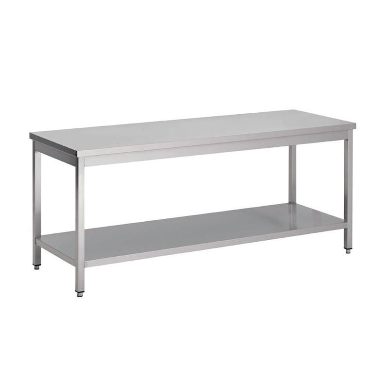 Table inox avec étagère basse GASTRO M 1800 x 600 x 880mm - GS007_0