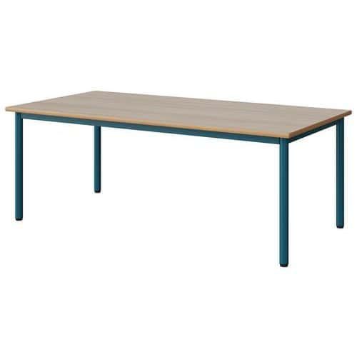 TABLE MALIBU 160X80 T3 4P STRA ALAISÉ ACACIA/BLEU 5025