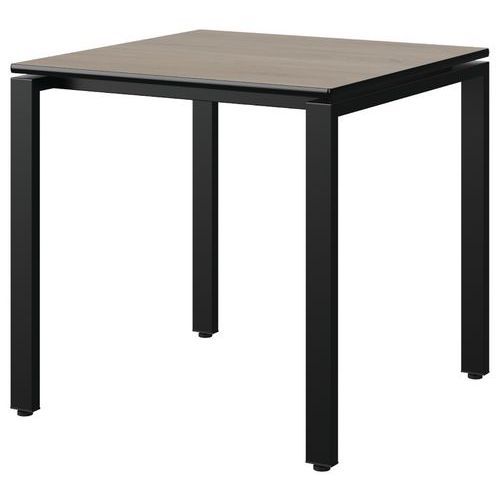 TABLE MALIBU 80X80 T6 SOUDÉ ST ANTIB CHÊNE 1146/NO NOIR 9005 - MANUTAN EXPERT