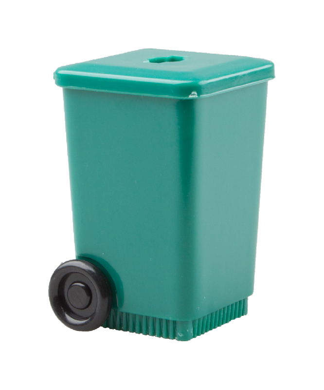 Taille-crayon en forme de container poubelle - Couleur vert - 19g_0