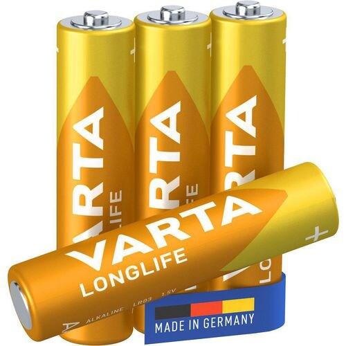 VARTA Pile alcaline - Longlife - AAA / LR03 - lot de 4 - argenté 4903121422_0