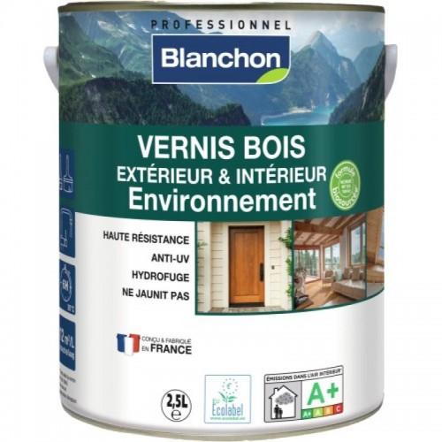VERNIS BOIS INT/EXT ENVIRONNEMENT - INCOLORE MAT - 2,5L BLANCHON