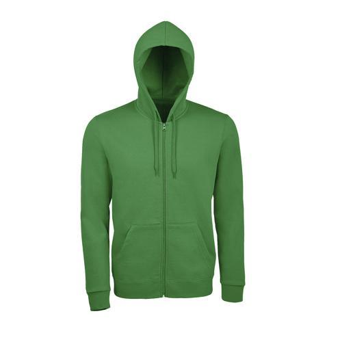VESTE ZIPPÉE À CAPUCHE EN COTON VERT PRAIRIE