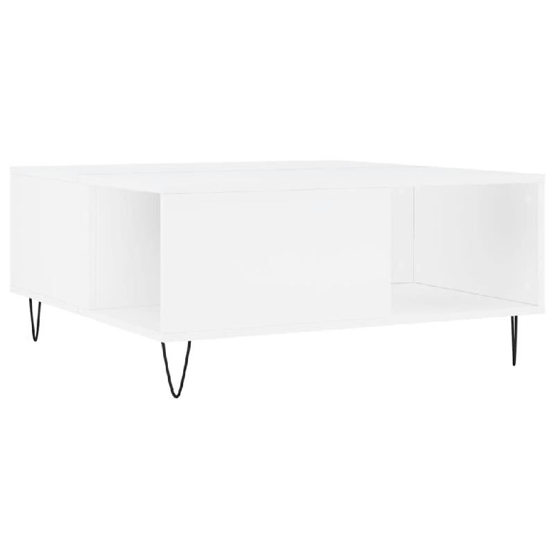 VidaXL Table basse blanc 80x80x36,5 cm bois d'ingénierie Modèle Nova Pro - 830780_0
