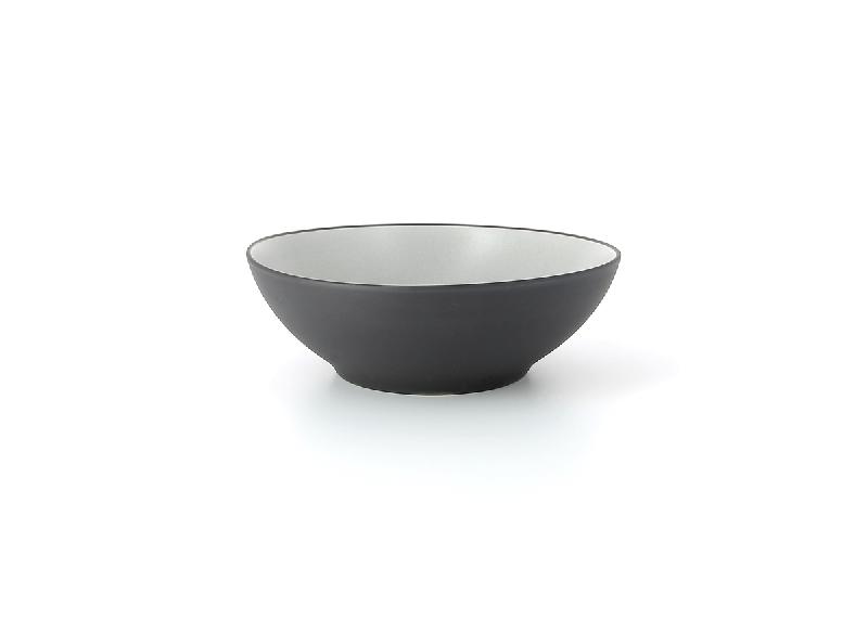 ASSIETTE COUPE CREUSE ROND GRIS PORCELAINE Ø 19 CM REVOL