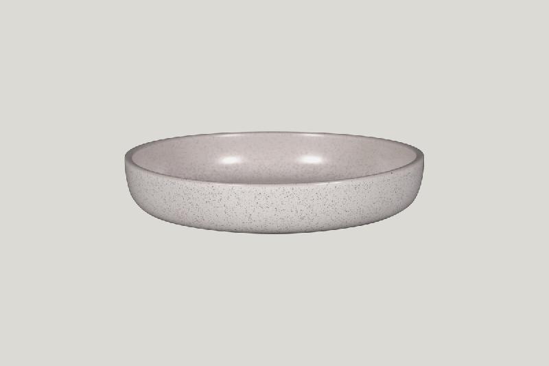 ASSIETTE COUPE CREUSE ROND GRIS PORCELAINE Ø 24 CM RAKSTONE EASE