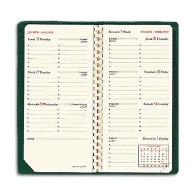 AGENDA  DE POCHE SEMAINIER QUO VADIS PLANORIZON - DECEMBRE A DECEMBRE - 8,8 X 17 CM - NOIR