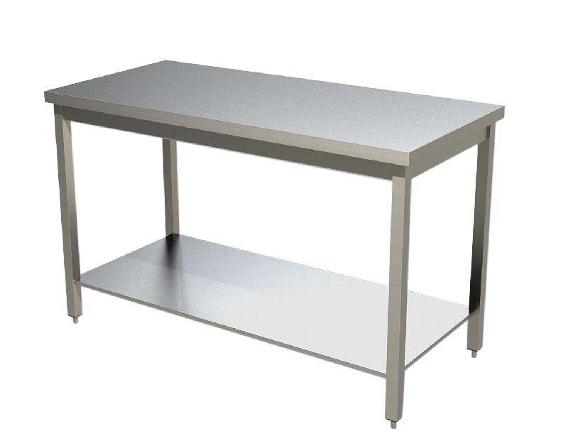 TABLE DE TRAVAIL EN INOX PROFI 1 200 X 600 MM AVEC ÉTAGÈRE BASSE