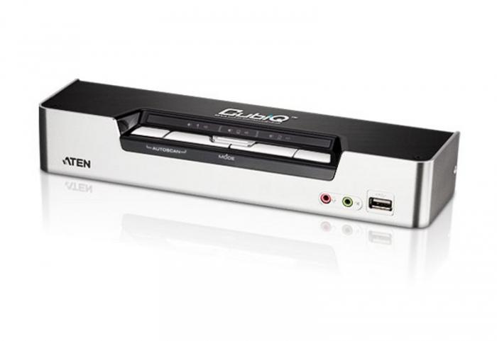 Commutateur KVM HDMI ATEN CS1794 - 4 voies, audio HD, hub USB intégré_0