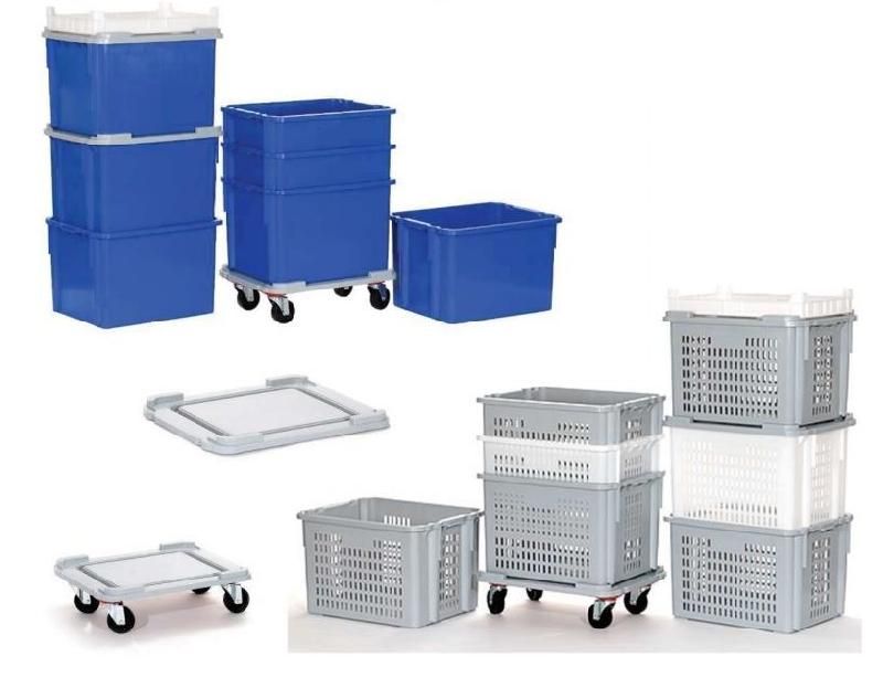 Bac emboitable 65 % - 62 x 50 cm - Hauteur 40,3 cm - Gerbable et usage alimentaire_0