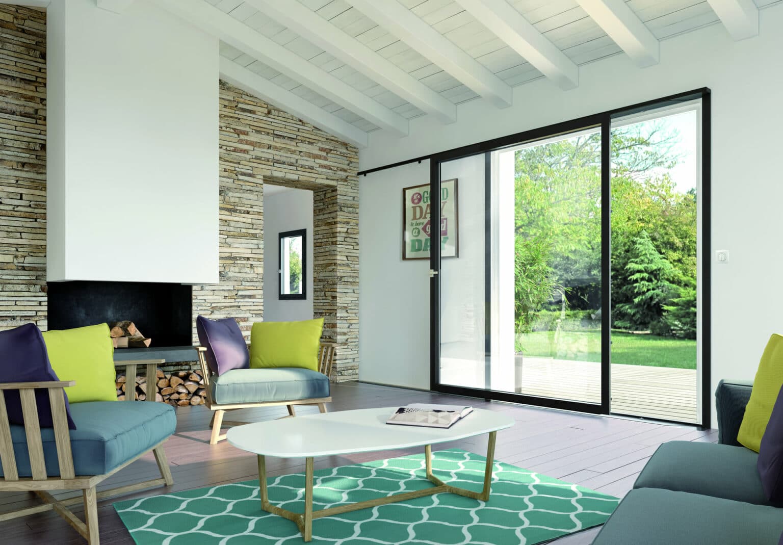 Baie vitrée coulissante murale en PVC ou aluminium sur mesure - TandeM.s_0