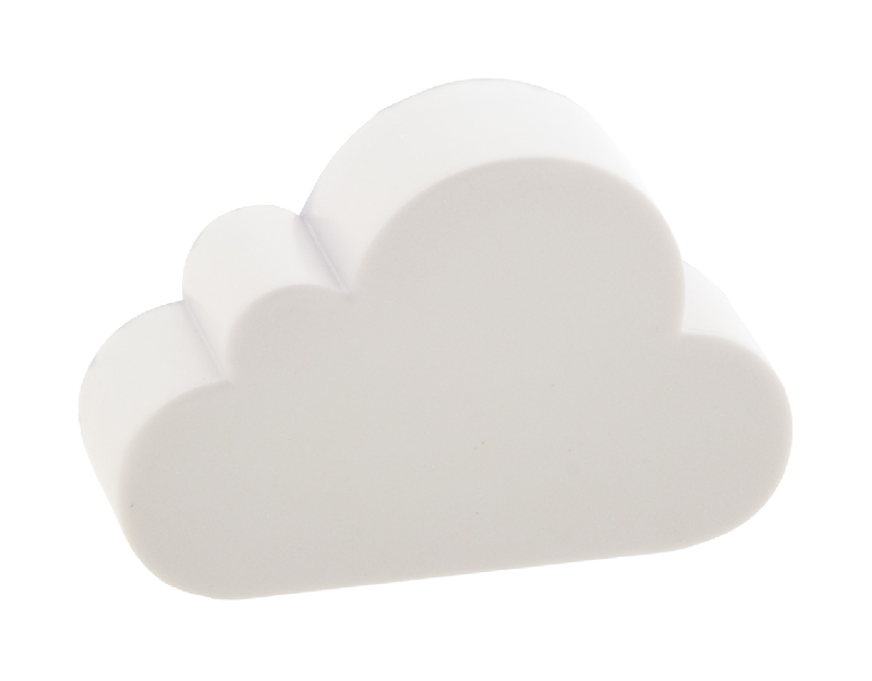 Balle anti-stress en mousse PU - Forme de nuage - Couleur blanche - Poids 13,2g_0
