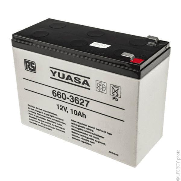 Batterie plomb AGM Yuasa REC10-12 - 12V 10Ah - Gamme REC - durée de vie 7 ans - cosses F6.35_0