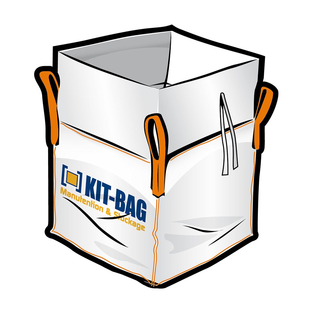 Big bag 1 m3 avec jupe de remplissage - palette complète de 250 pièces - charge utile 1500 kg_0