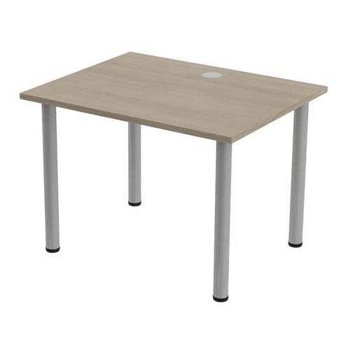 BUREAU TUBO 100 X 80 CM CHÊNE GRIS ALU - MBA