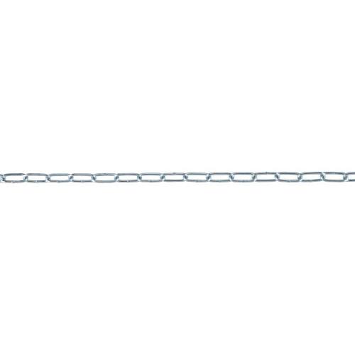 CHAÎNE DROITE MAILLONS LONGS ACIER ZINGUÉ - Ø 6MM MAILLON DE 42X12MM - ROULEAU DE 25M LEVAC