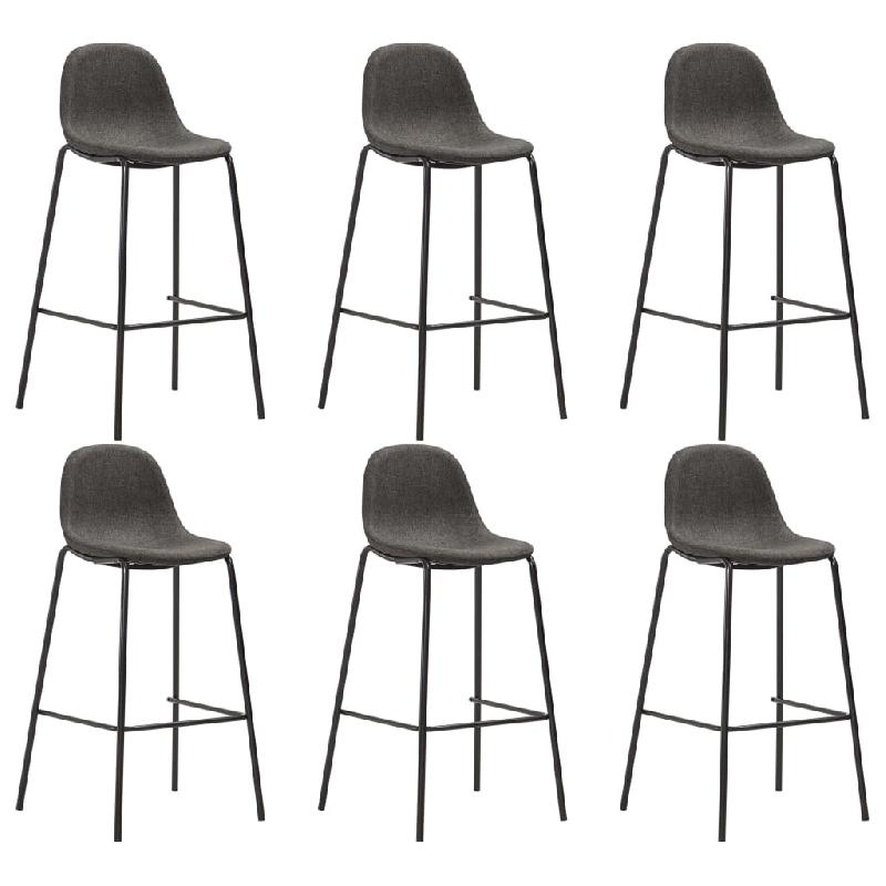 Chaises de bar lot de 6 gris foncé tissu Modèle Atlas Advance Plus - gris 3051099_0