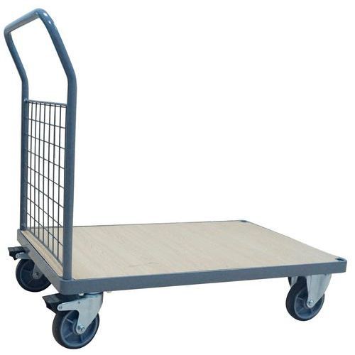CHARIOT À DOSSIERS GRILLAGÉS 1083X613 MM - ROUES TPR - MANUTAN EXPERT