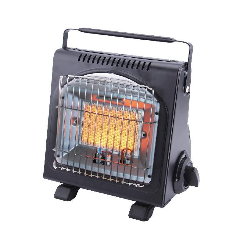 Chauffage à gaz portable 1700W Piezo Sécurité thermocouple Pêche Project - noir acier 8056126452744_0