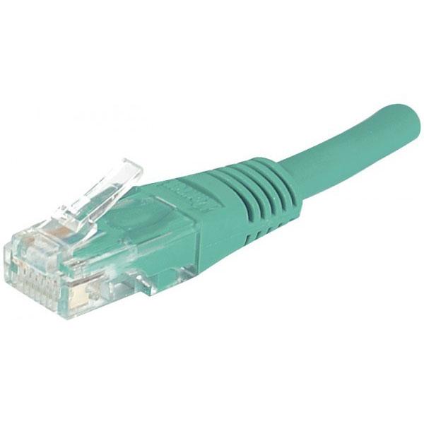 CORDON RJ45 CATEGORIE 5E U/UTP VERT - 0,3 M