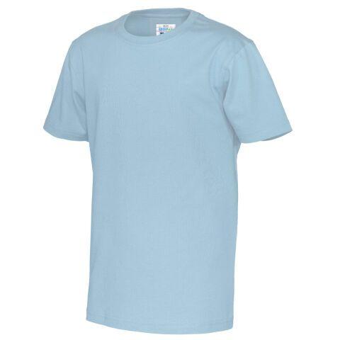 COTTOVER T-SHIRT MANCHES COURTES COL ROND ENFANT - CERTIFIÉ GOTS BLEU CLAIR - TAILLE 6 ANS