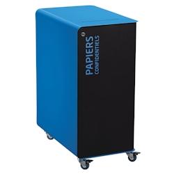 CUBATRI - Borne de tri manganèse support sac 90 mobile confidentiels bleu - 54839 - ROSSIGNOL - bleu métal 54839_0