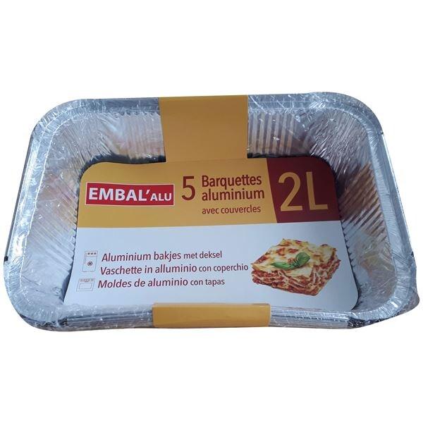 EMBAL'ALU Barquette alu 2l x5 - 035-1199585_0