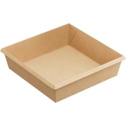 Firplast Barquette OVEN RANGE carton kraft brun CPET 950 ml 165 x 165 x 45 mm (x300) - marron 4741405543339_0