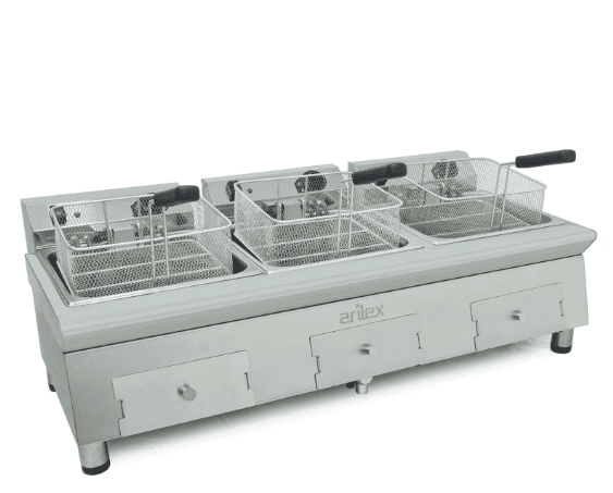Friteuse électrique 12+12+12L triphasé Ligne 600 ARILEX 100FRE121212GTR_0