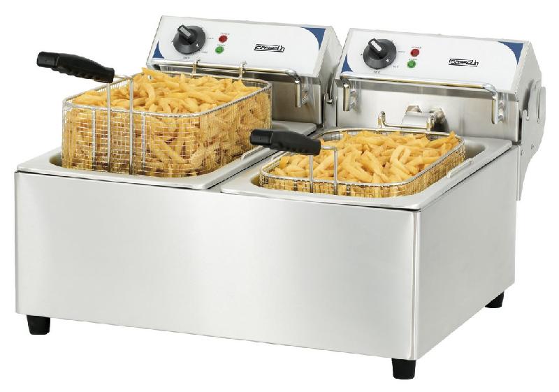 Friteuse électrique 2 x 10 litres - 585x570x375 mm - CFE102B_0