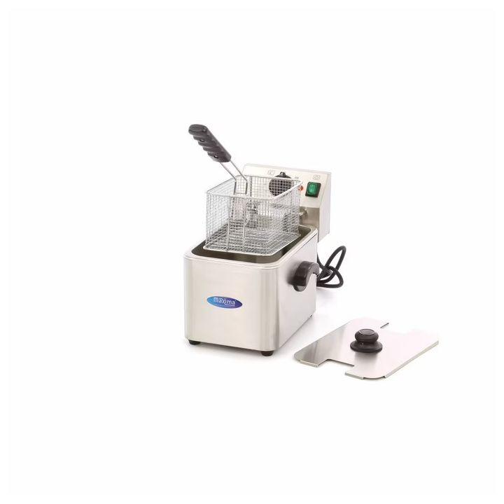 Friteuse professionnelle 4 L - inox - thermostat 0-190°C, 1 panier_0