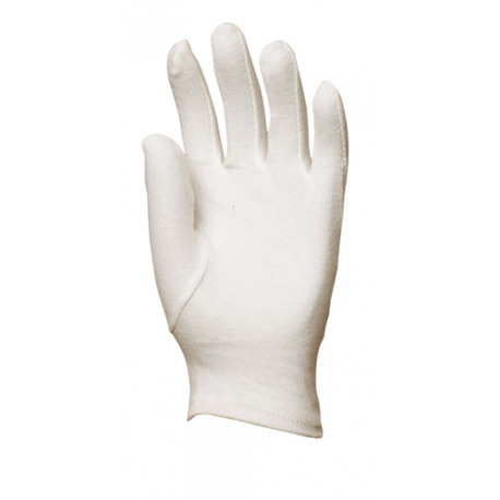 Gants cousus en coton blanc - coupe fourchette - Eurotechnique | 4147_0