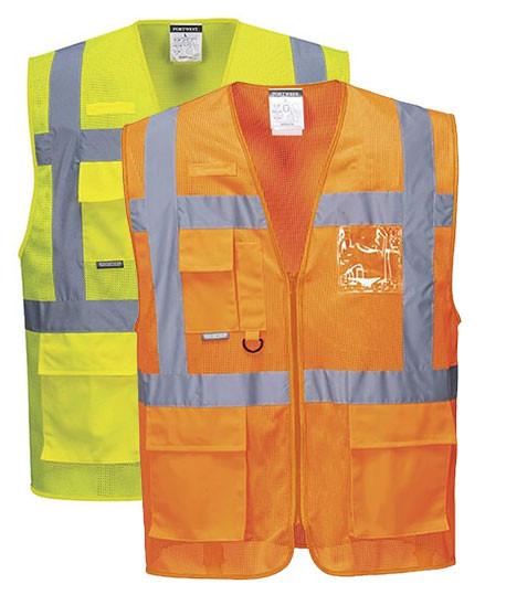 Gilet haute visibilité multi-poches respirant Meshair, Coloris : Jaune Fluo, Taille : XS_0