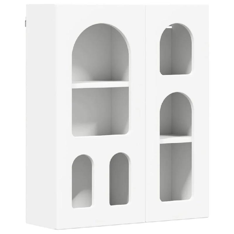 Helloshop26 - Armoire suspendue moderne utilitaire salle de bain 59 x 20 x 71 cm finition élégante en bois d'ingénierie blanc 02_0054782 - blanc Bo_0