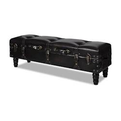 Helloshop26 - Banc banquette long de rangement 111 x 34 x 37 cm marron 02_0021254 - 3000200480098_0