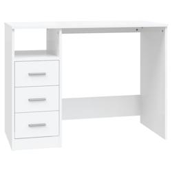 Helloshop26 - Bureau table poste de travail meuble d'ordinateur informatique étude avec tiroirs 102 x 50 x 76 cm bois d'ingénierie 02_0023465 - 3000_0