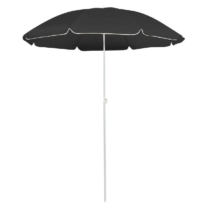 Helloshop26 - Parasol d'extérieur avec mât en acier 180 cm anthracite 02_0008199 - acier 3000438582724_0