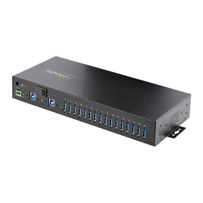 Hub Industriel à  16 Ports USB 5Gbps avec Adaptateur d'Alimentation, Boîtier Métallique, Montable, Pr_0