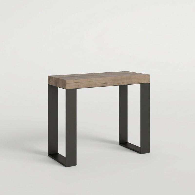 Itamoby Console Extensible 90X40/300 Cm Tecno Quercia Natura Structure Anthracite - marron VE090COTEC010-RN-AN_0